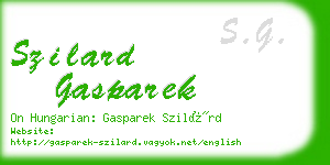 szilard gasparek business card